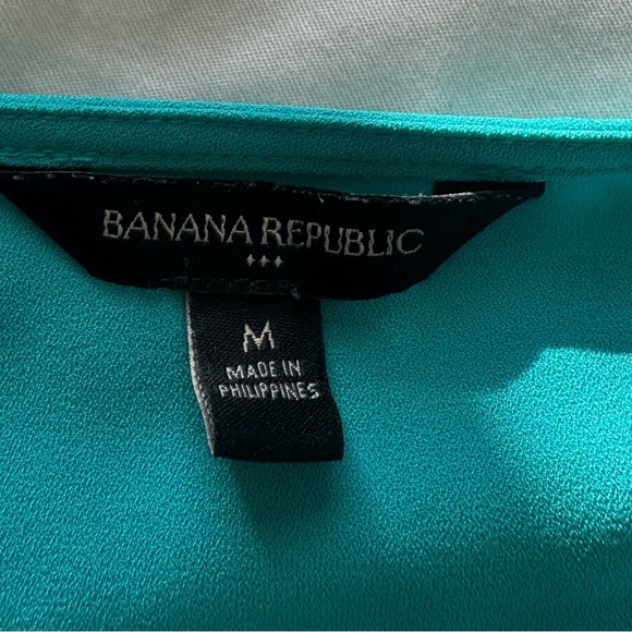 Banana republic, dress with tie up sleeves, turquoise, and vibrant - Picture 3 of 4